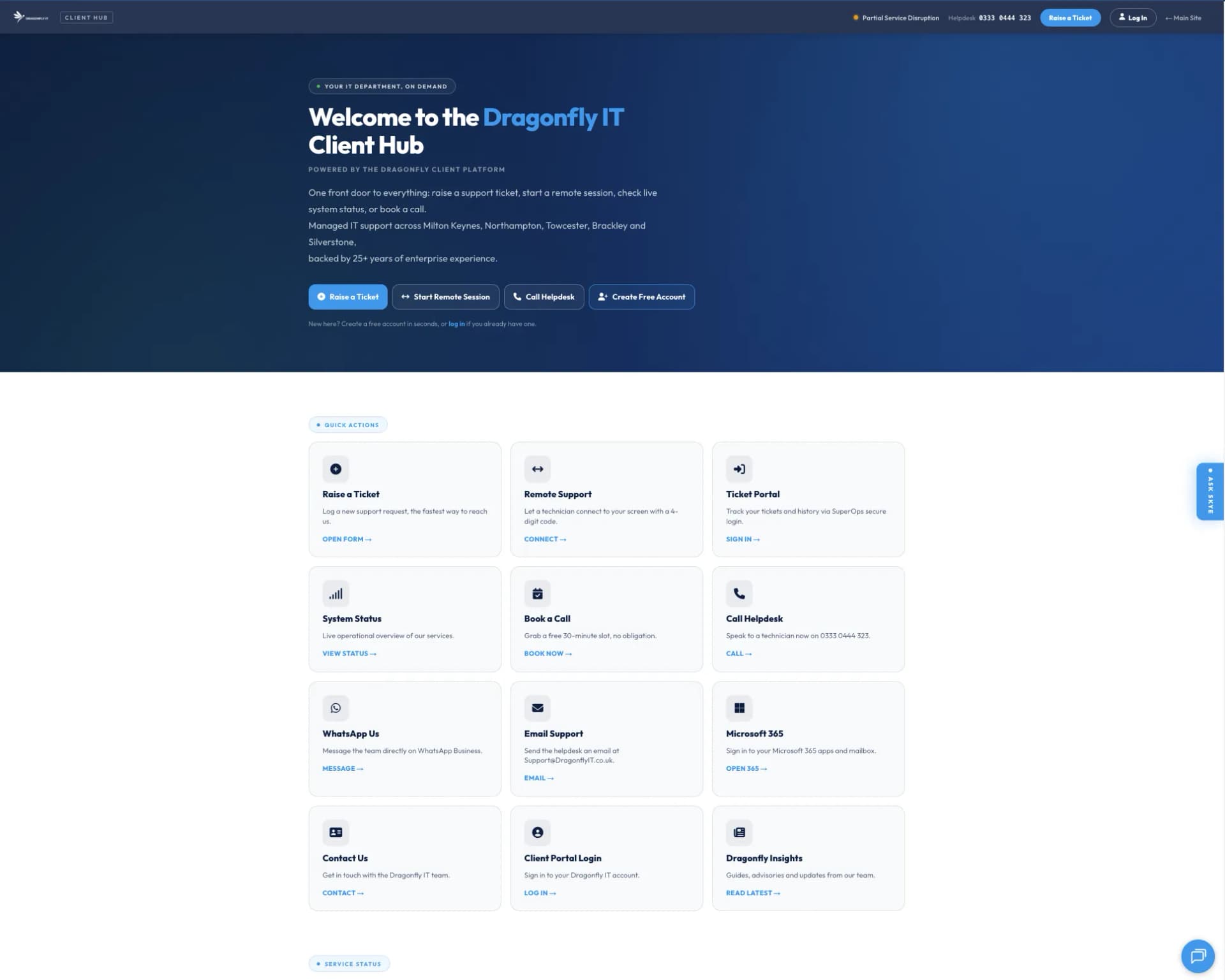 Dragonfly IT website, view 2